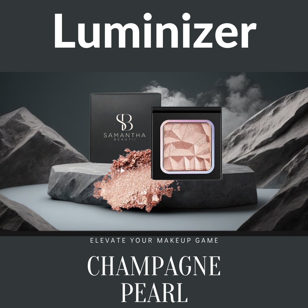 S_beautii's tweet image. Achieve the ultimate glow up 💎 with this illuminating product. The Luminizer Face Powder glides on seamlessly to brighten and define cheekbones, nose and eyes! #cosmetics #makeupmusthaves #luminizer #highlighter #makeup #makeupartist