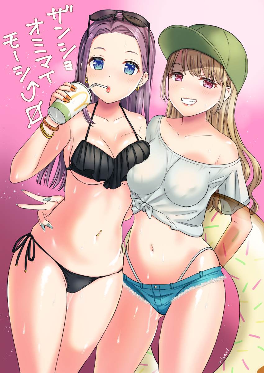 とても楽しいゲームです。🤔🤔🤔  #animegirl #ビキニ #illustration #魅惑のふともも #Art   
Source: pixiv.net/artworks/10054…