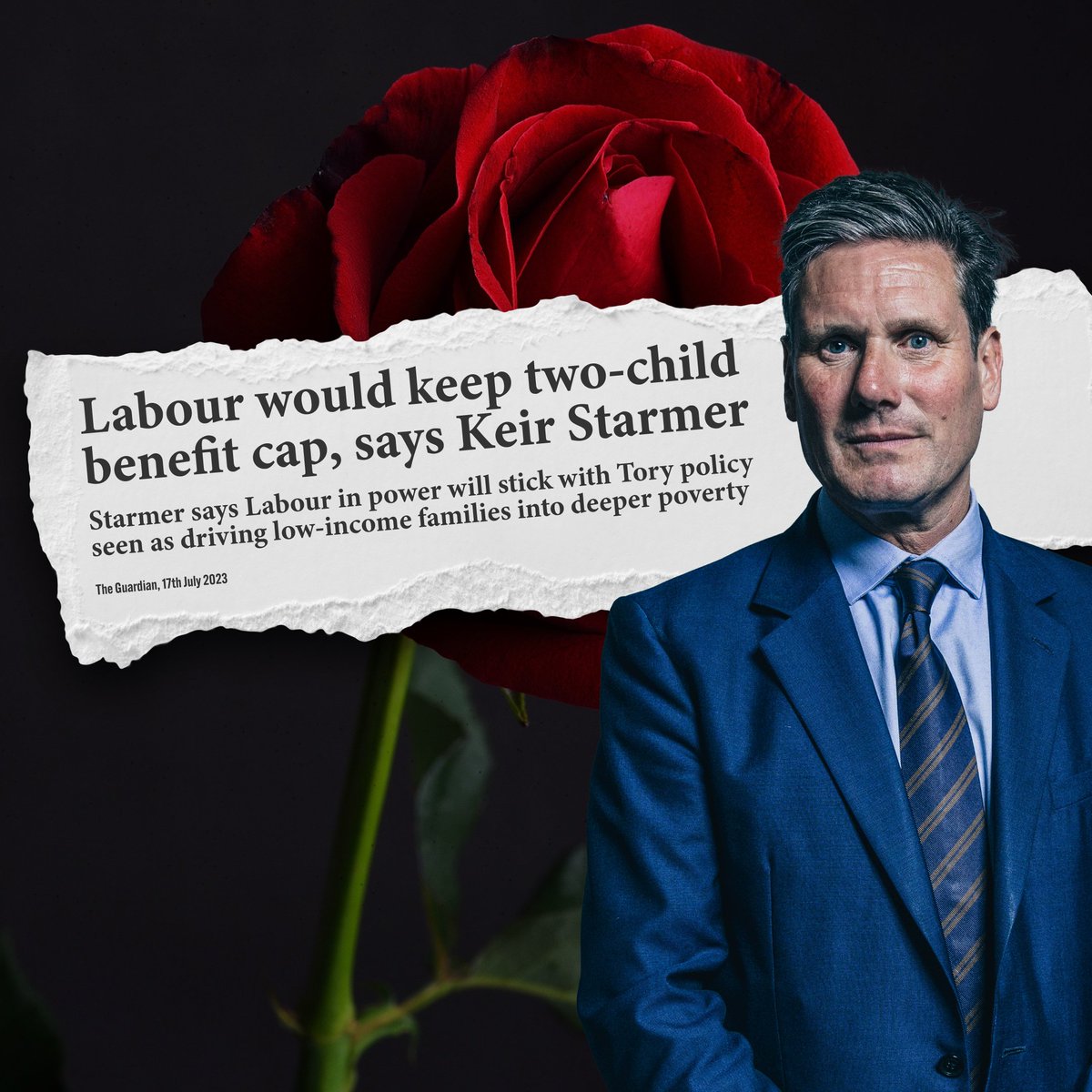theSNP's tweet photo. 🥀 Keir Starmer’s u-turn on scrapping the Tories’ two-child limit and rape clause means thousands of families will continue to be driven into poverty by Westminster.

🏴󠁧󠁢󠁳󠁣󠁴󠁿 Scotland deserves better than a Westminster poverty-agenda.

📖 Read more here: https://t.co/YNFR7AvPRO https://t.co/14PVLWn4sf