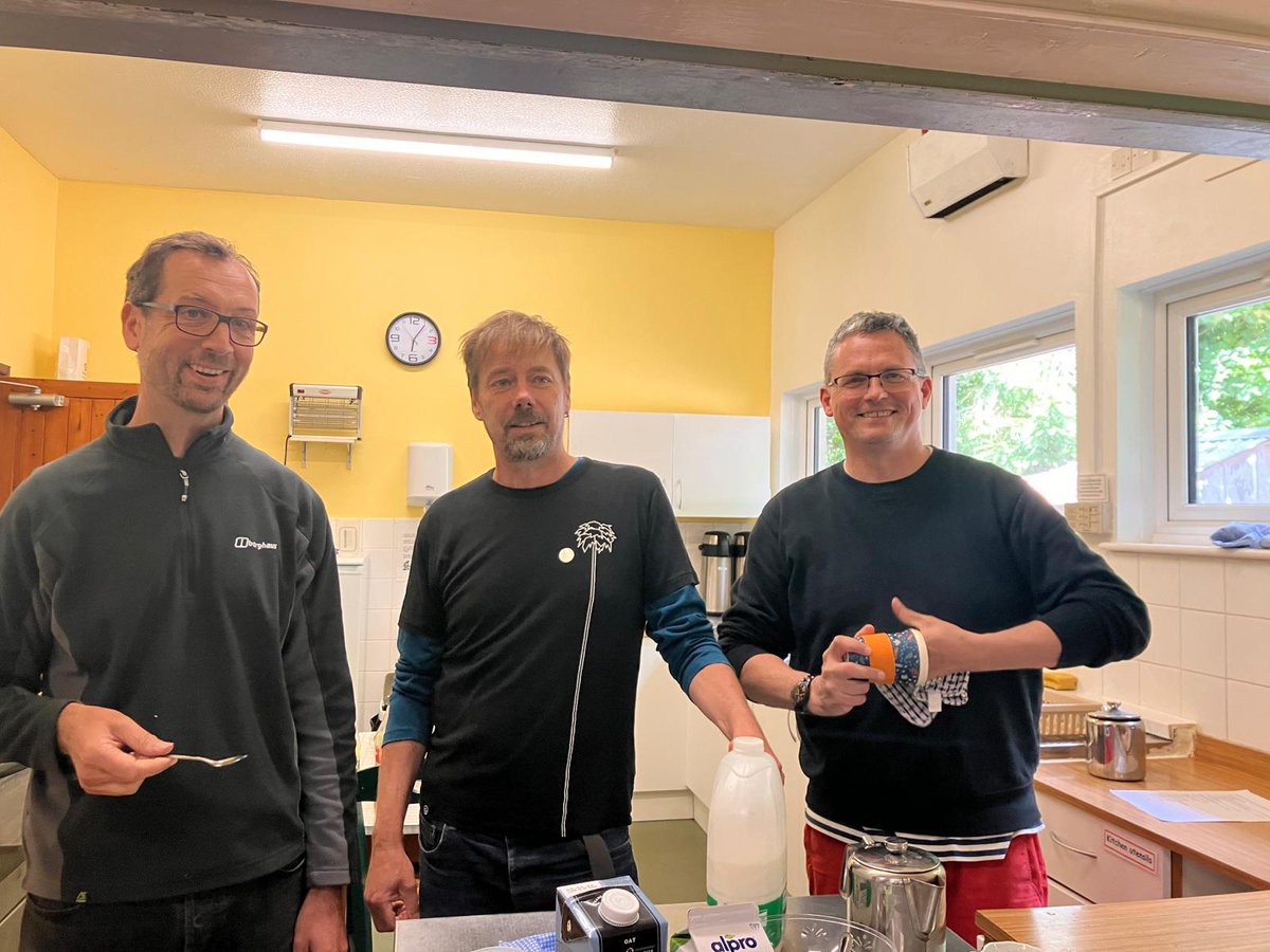 Love this image: trinity of pioneer leaders at the <a href="/CMSPioneer/">CMS Pioneer</a> Certificate weekend who gravitated to the serving hatch while women led the bulk of the worship and teaching @PaulBradbury21 @jonnybaker <a href="/benmorganlundie/">Ben Morgan Lundie</a> @todayiswonder #pioneering #refoundingthechurch