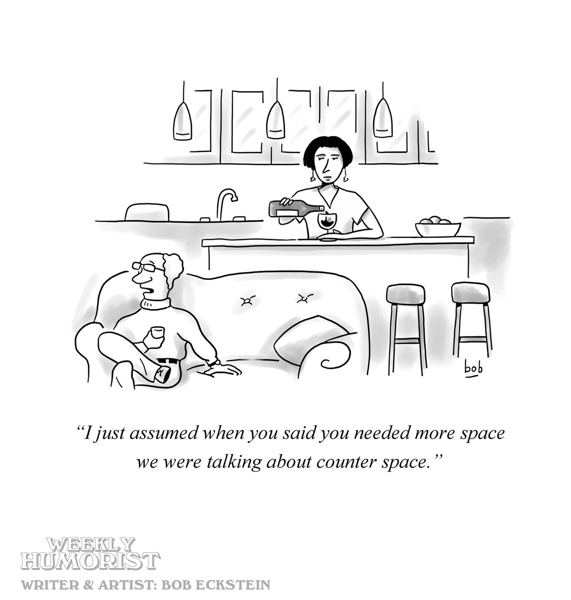 WeeklyHumorist's tweet photo. 💔All the space. Today's cartoon by @BobEckstein https://t.co/6WHFObMaGU  Support Silliness! Subscribe to Weekly Humorist Today! https://t.co/tPeOcUUhqT  #cartoons #relationships #dating #kitchens #datefails https://t.co/xscJ9pi418