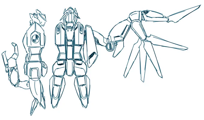 これは昔描いたハーピー型に変形するガンダム まだ画用紙に線画してた頃の 時期的にはシードの前