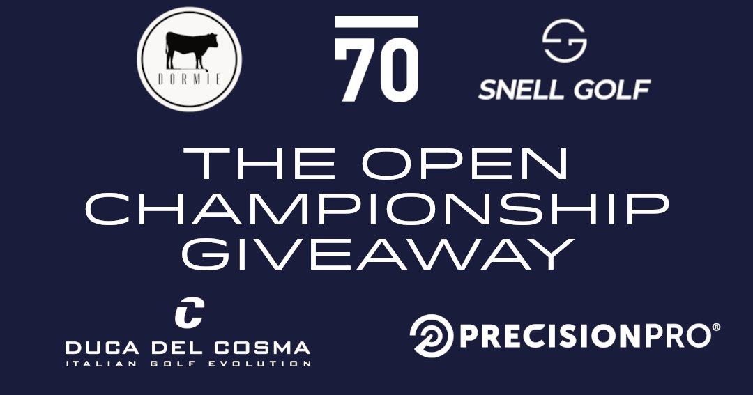 It's #TheOpen week! To celebrate we are participating in an amazing giveaway. One winner will receive an unbelievable prize package from Sub 70, <a href="/Dormieworkshop/">Dormie Headcovers</a>, <a href="/SnellGolf/">Snell Golf</a>, <a href="/Ducadelcosma_/">Duca del Cosma Official</a> and <a href="/PreProGolf/">Precision Pro Golf</a>. You can enter at gleam.io/ti2E0/the-open… Good luck everyone!