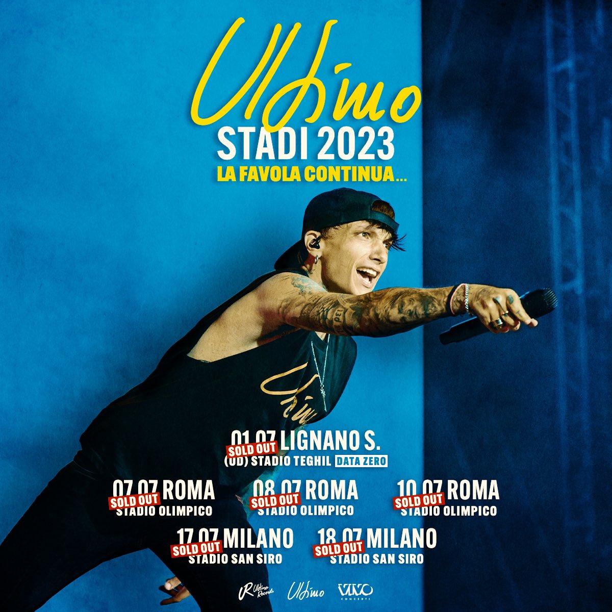 Anche la seconda data a San Siro è SOLD OUT. Oggi e domani chiudiamo il tour con questa doppietta pazzesca! VE VOJO BENE ❤️