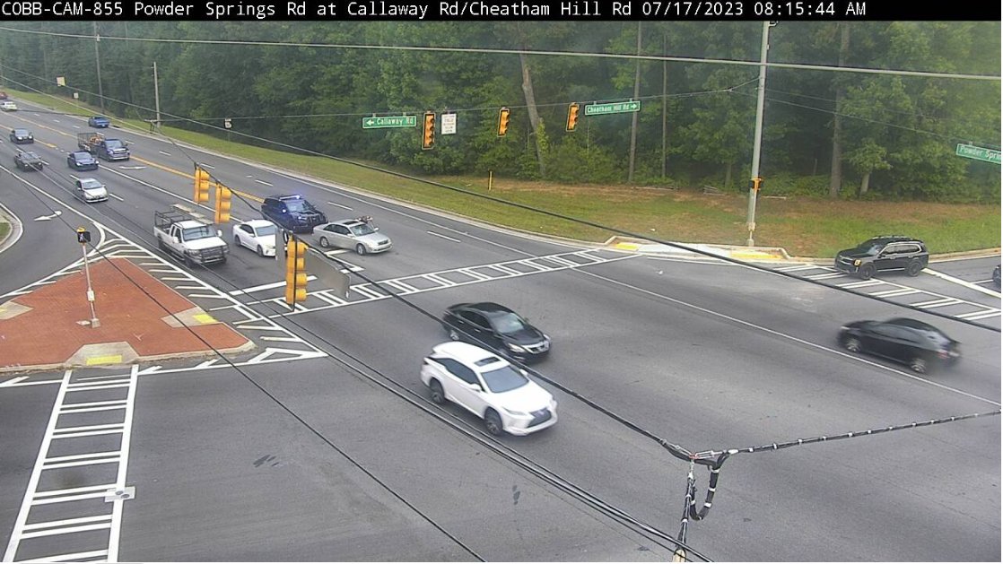 Disabled vehicle on Powder Springs Rd blocking left turn lane to Cheatham Hill Rd. #ATLTraffic