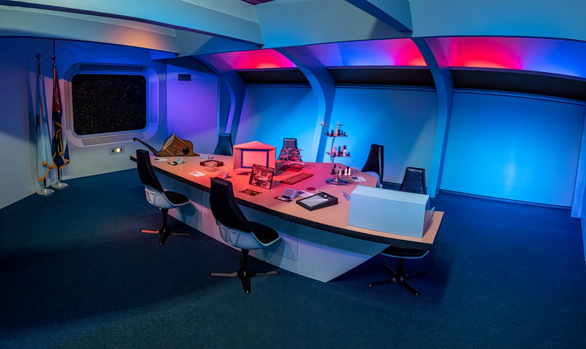 DaveBlass's tweet image. Such an amazing treat to finally get to visit the @startrektour and tour the wonderful Original Star Trek USS Enterprise sets with @CawleyJamesM and marvel at the level of detail.  To see the work of Matt Jefferies and his team and the nuance of design in person was astounding.…