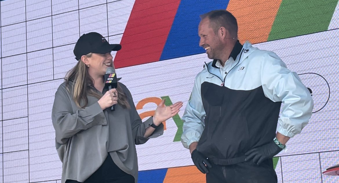 olivia_nixon's tweet photo. Fab weekend MC’ing for @eBay_UK @fosgoodwood if you ever want a drift/normal tyre changed - 100% don’t ask me, ask my new pal #SteveWhitbread an essential part of @TerryGrant_1 stunt team who expertly showed us how it’s done #EbayGarage #LivePod  #OrtisDeley #TaylorMurphy #comedy https://t.co/zlruOzhmIv