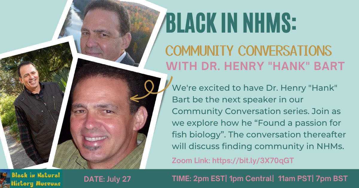 And of course touched bases w/ some of the folks from my 1st meetings, like fellow members of  Exec! #JMIH23. I didn’t take as many photos so other folks know yourselves. See you next year or at an upcoming <a href="/BlackInNHMs/">Black in Natural History Museums</a> event! <a href="/hank_bart/">Hank Bart</a>: July 27th Community Conversations 5/5