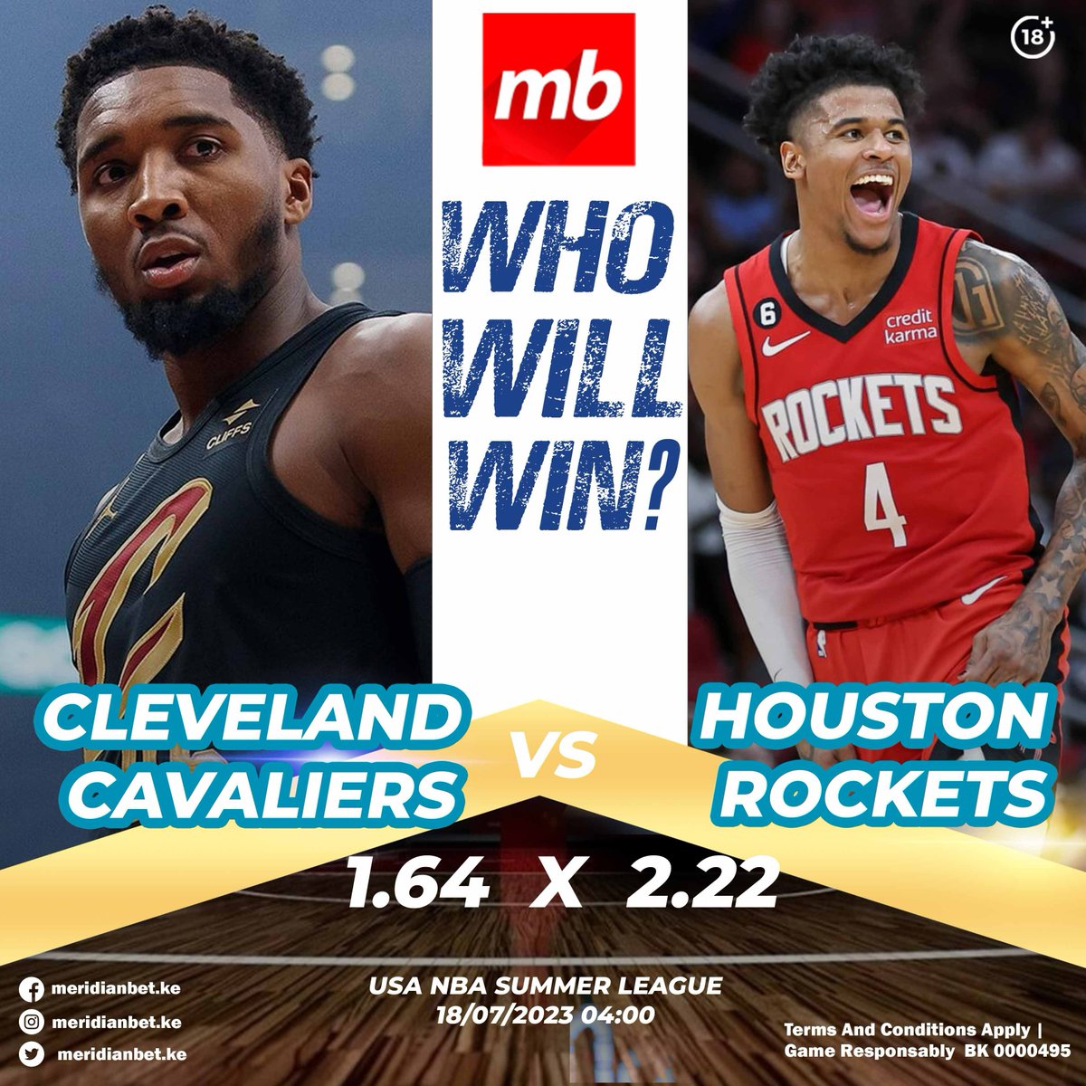 Who will win? Cleveland vs Houston Rockets.

Get the best odds with https://t.co/FpRXS3A8lb

https://t.co/DjaOtkLmcY https://t.co/XquaXQkuvA