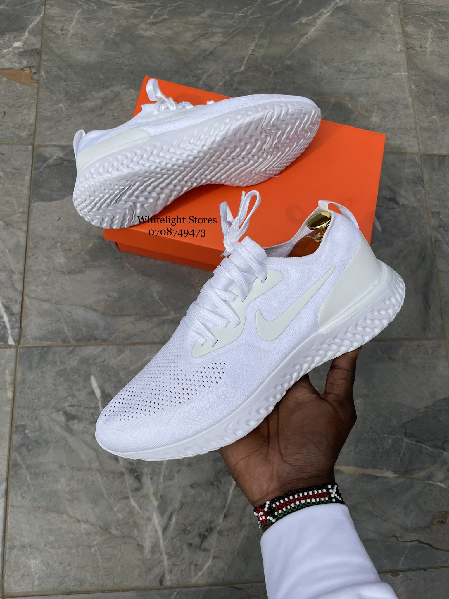 Nike epic react flyknit 2 triple white outlet