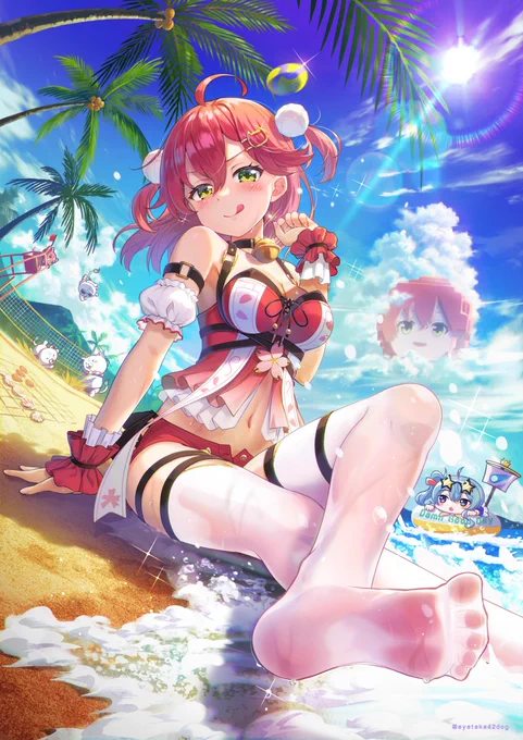 #miko_Art 海の日なので水も滴るみこち