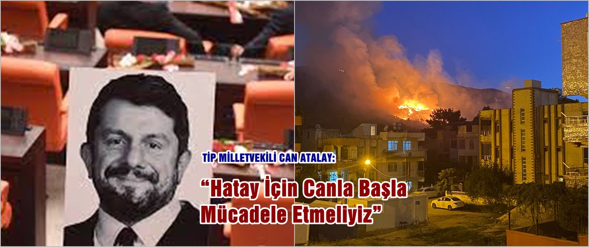 Türkiye İşçi Partisi’nden (TİP) Hatay Milletvekili seçilmesine rağmen tahliye edilmeyen Gezi tutuklusu avukat Can Atalay, Hatay’ın Belen ilçesinde devam eden yangına ilişkin sosyal medya hesabından paylaşımda bulundu.
hataypusula.com/can-atalay-hat…