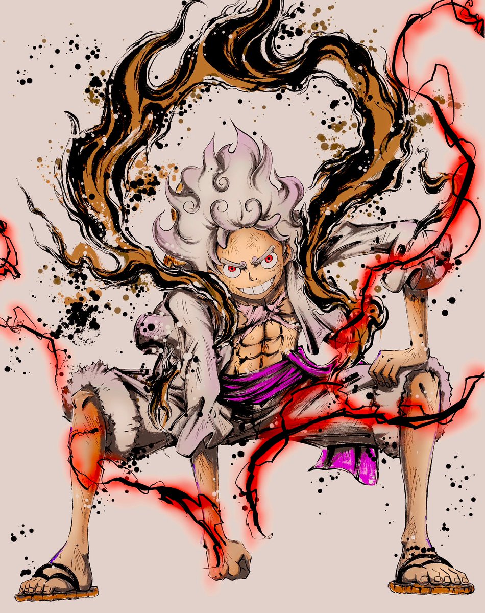 ギア5 #ワンピース #ONEPIECE #ニカ #墨絵