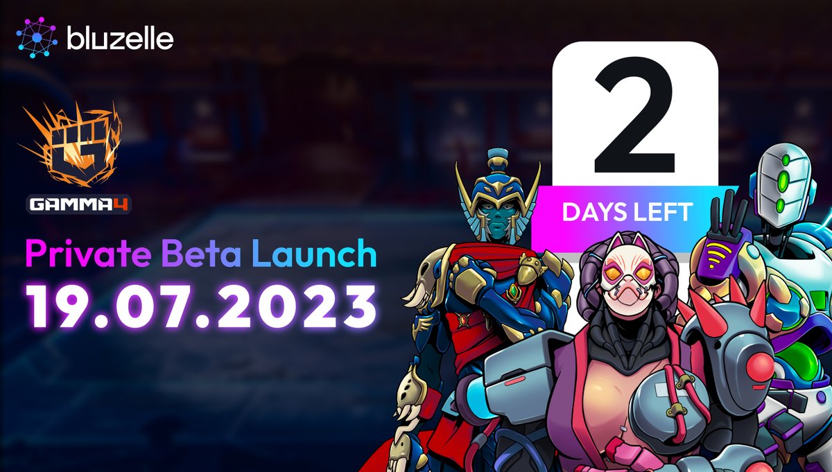 BluzelleHQ's tweet photo. Thrills, spills, and cosmic chills! 

🧑‍💻 Only 2 days to go for #GAMMA4 Private Beta Launch, powered by Bluzelle - 19.07.2023!

🚀🎮Gear up, gamers. The GAMMA 4 Private Beta is coming soon! #2DaysToGo https://t.co/Oqyq9LCmk6