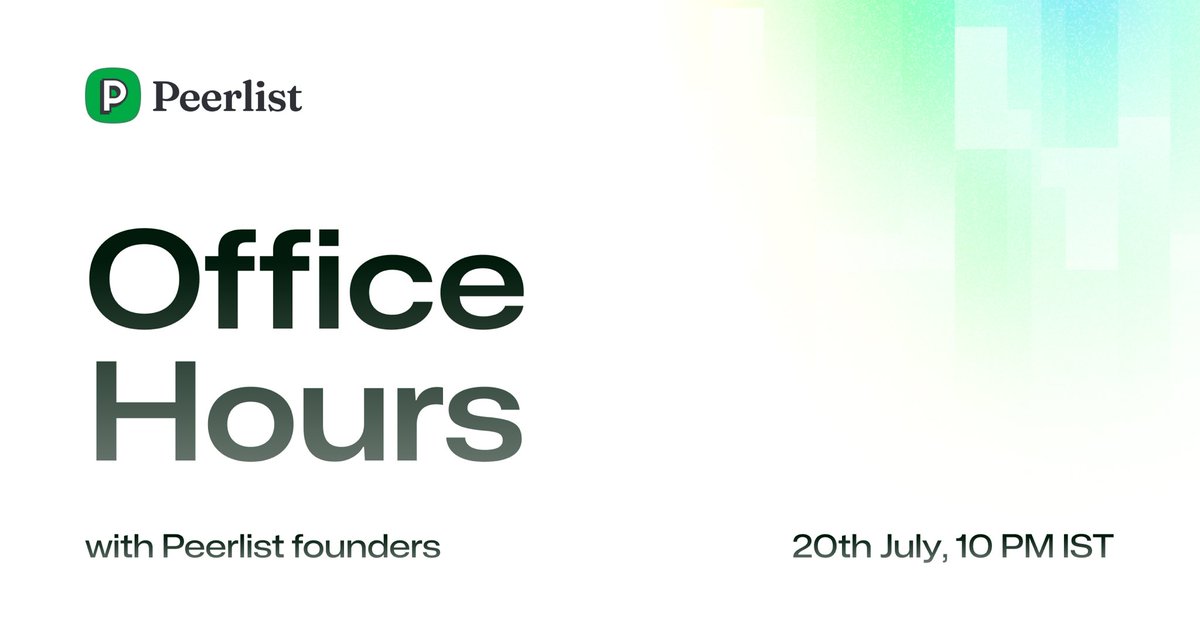 Peerlist tweet media