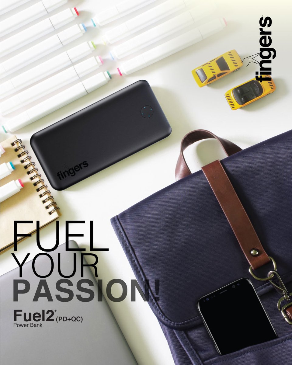 FingersIndia's tweet image. Fuel up your day with #FINGERS Fuel2+ Power Bank with ease! It ensures you never miss those important meetings, even when your phone battery is running low. 💻 With dual outputs, keep all your devices charged and make the most out of your goals.⚡
