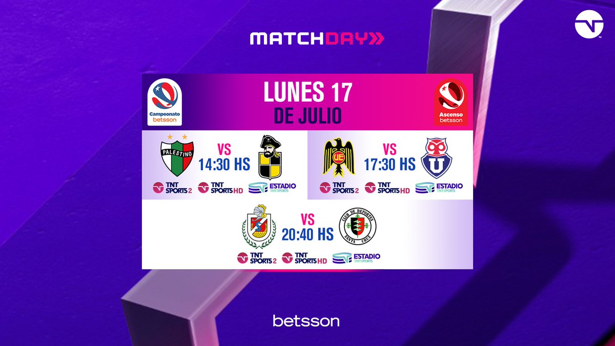 TNTSportsCL's tweet photo. 😍⚽🫶🏽 ¡Qué linda forma de empezar la semana!

El #CampeonatoBetsson y el #AscensoBetsson nos traen tres partidazos para arrancar este lunes con toda la alegría 🏆.

Disfruta de lo mejor de nuestro fútbol en Estadio TNT Sports, estés donde estés 📲💻 Link en la BIO 📍 https://t.co/8SASnekAUM