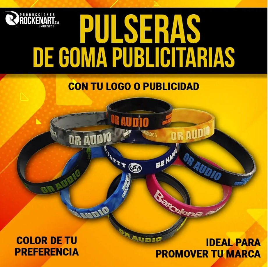 PULSERAS PUBLICITARIAS
Son perfectas para grabar en alto relieve tu logo y eslogan🤩 Ya sea para empresas o eventos.

Contáctanos!!! 📞0212-7140210
📲WhatsApp:0212-2860452
#pulseraspersonalizadas #pulseraspublicitarias #pulseradegoma #brazaletesgoma #brazaletespersonalizados