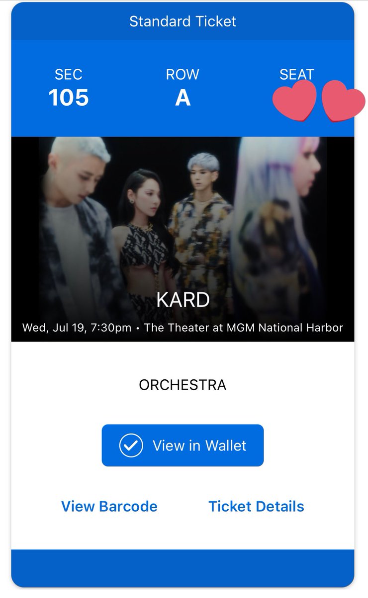 mnchld94's tweet photo. Anyone interested in a ticket for the Kard concert in DC on Wednesday? Selling for less than fv https://t.co/hQPgJXuMTM