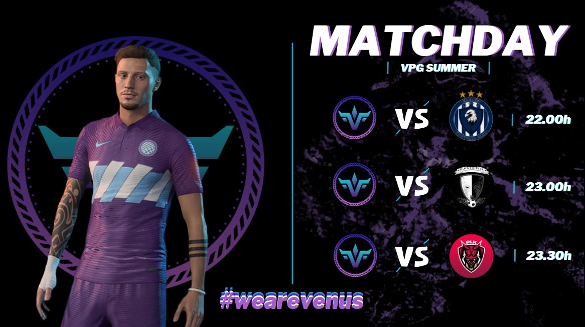 Venus_eSports1's tweet photo. #FIFA23 | Clubes Pro

Llegó el día del debut de nuestros chicos de Clubes Pro en la VPG Summer!⚽

Se jugarán 3 partidos en el día de hoy: 
Venus Esports VS @PLKGAMING_

Venus Esports VS @BlackwhiteFC_ES

Venus Esports VS Eagles Fc

Mucha suerte y a por todas!🫡
#wearevenus💜 https://t.co/ahBZwVNcvt