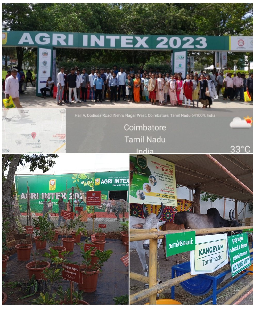 #Kalasalingam B.sc. (Hons.) #Agriculture , #Horticulture  & B.Tech #AgriculturalEngineering #students visited #CODISSIA #AgriIntex2023 #Coimbatore