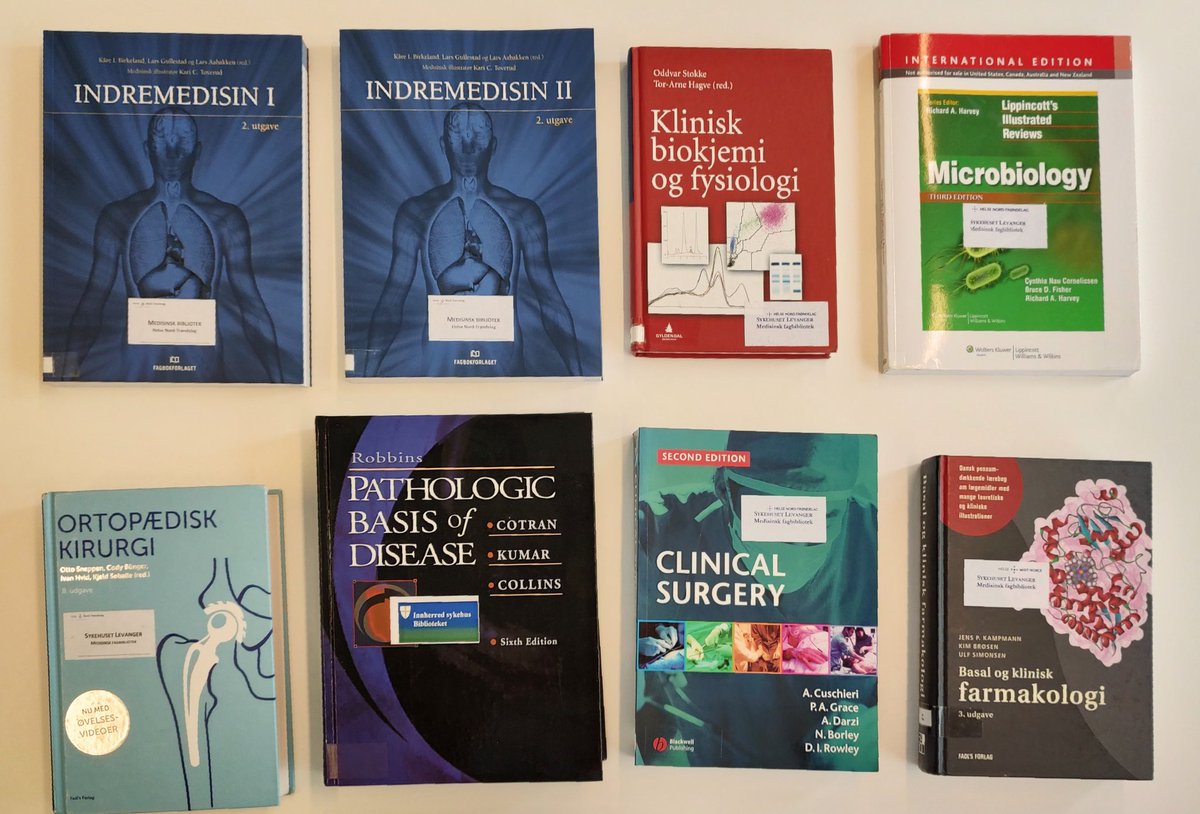 borgelillebo's tweet photo. Forslag til lærebøker 3. studieår medisin ved NTNU. Tilsvarer å lese ca 22 sider hver dag sju dager i uka i de 34 ukene semesteret varer (med en del forbehold da ikke alle kapitlene er aktuelle dette året). https://t.co/swnmy3Cej3