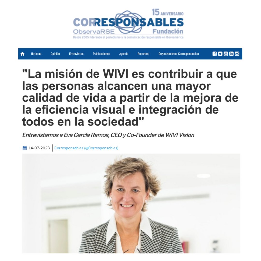 Estamos muy agradecidos con <a href="/Corresponsables/">Corresponsables</a> por entrevistar a nuestra CEO y Cofundadora, <a href="/eva_garciaramos/">Eva Garcia Ramos</a>, y por darnos la oportunidad compartir el impacto social de #WIVI
🔊¡Escucha la entrevista completa! corresponsables.com/entrevistas/wi…