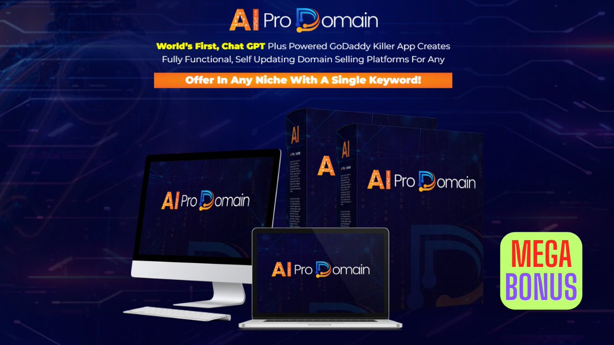 Tech_INFO_01's tweet photo. AI Pro Domain- World's First Chat GPT Plus Powered App &amp; Mega Bonus Package
#AI #Aiprodomain #ChatGPT #BONUS 
#MondayMotivation #Mondaymorning Hello Monday, Another Monday, New Week

Click here for more details: https://t.co/MYF0fI2iyk https://t.co/xcknQTulBF