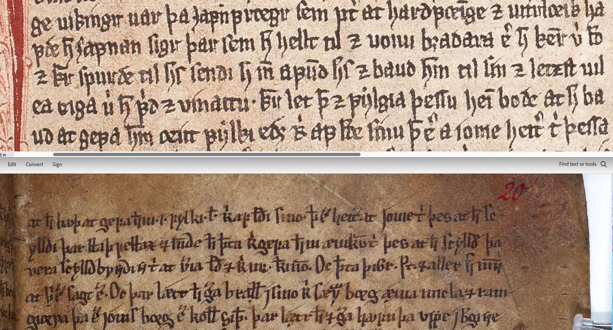 Today starts the ‘Wolin/Jómsborg: a meeting point of Slavs and Scandinavians’ summer school & I am getting ready to teach my module on manuscript studies (with focus on medieval palaeography). Looking forward to it!

Sooo... which manuscript is older? 
#wolin #jómsborg #oldnorse