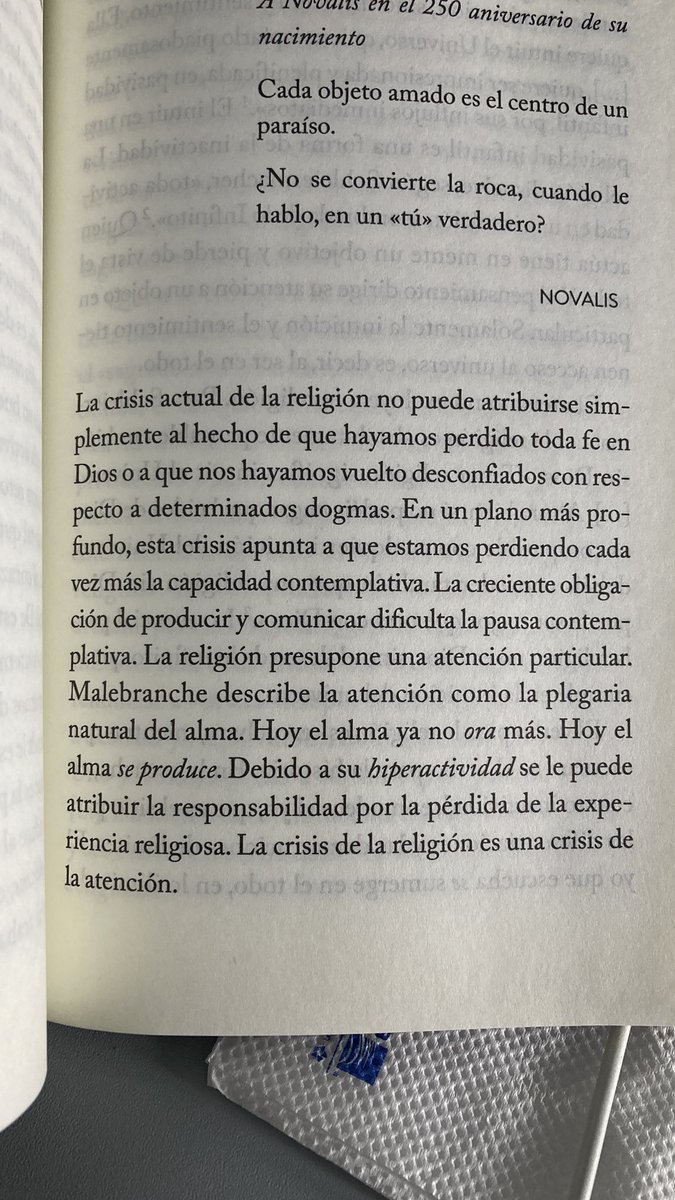 La crisis actual de la religión, Byung Chul Han