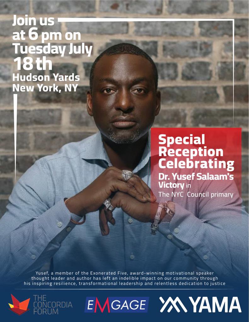 I am so excited to be celebrating the phenomenal achievements of my friend, @dr_yusefsalaam, tomorrow evening. If you're in NYC: join us for an evening of music, dance and celebration.