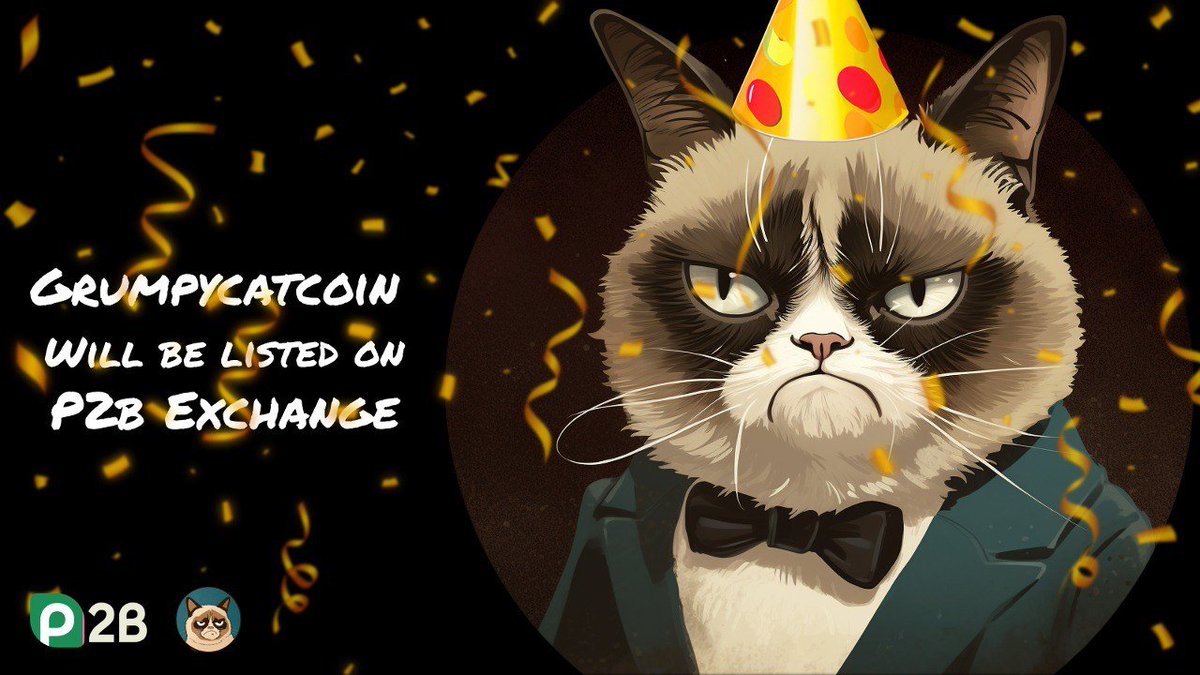 daCat_token's tweet photo. #GrumpyCatCoin are proud to announce we will be listed onto out 4th Centralized Exchange the Mid Tier @CoinMarketCap ranked CEX @p2b_exchange 

Another proud moment for the #GrumpyCatCoinArmy!

More to come.... https://t.co/bLB6qKCWKr