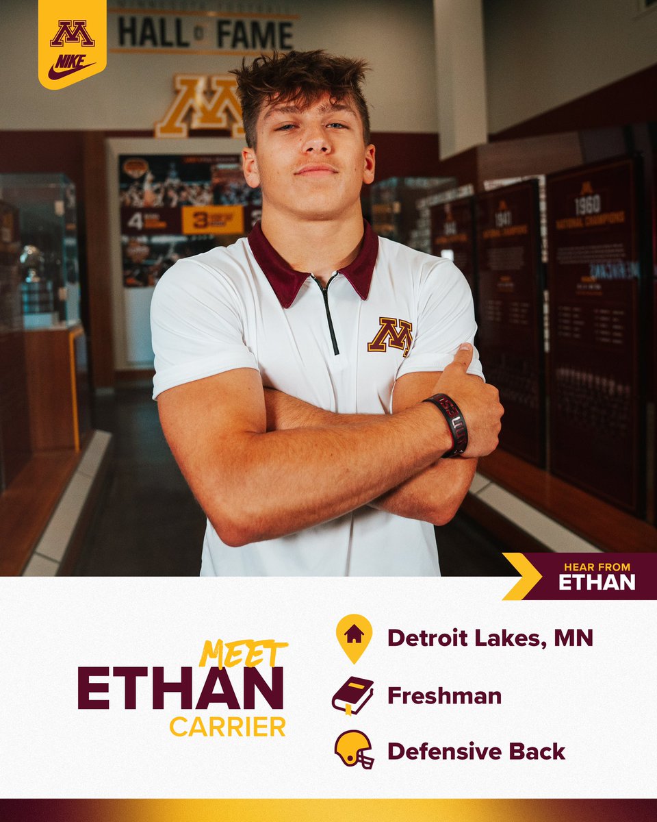 GopherFootball's tweet photo. We are thrilled you are here too, Ethan! 

#RTB #SkiUMah #Gophers https://t.co/GdfJljn3QP