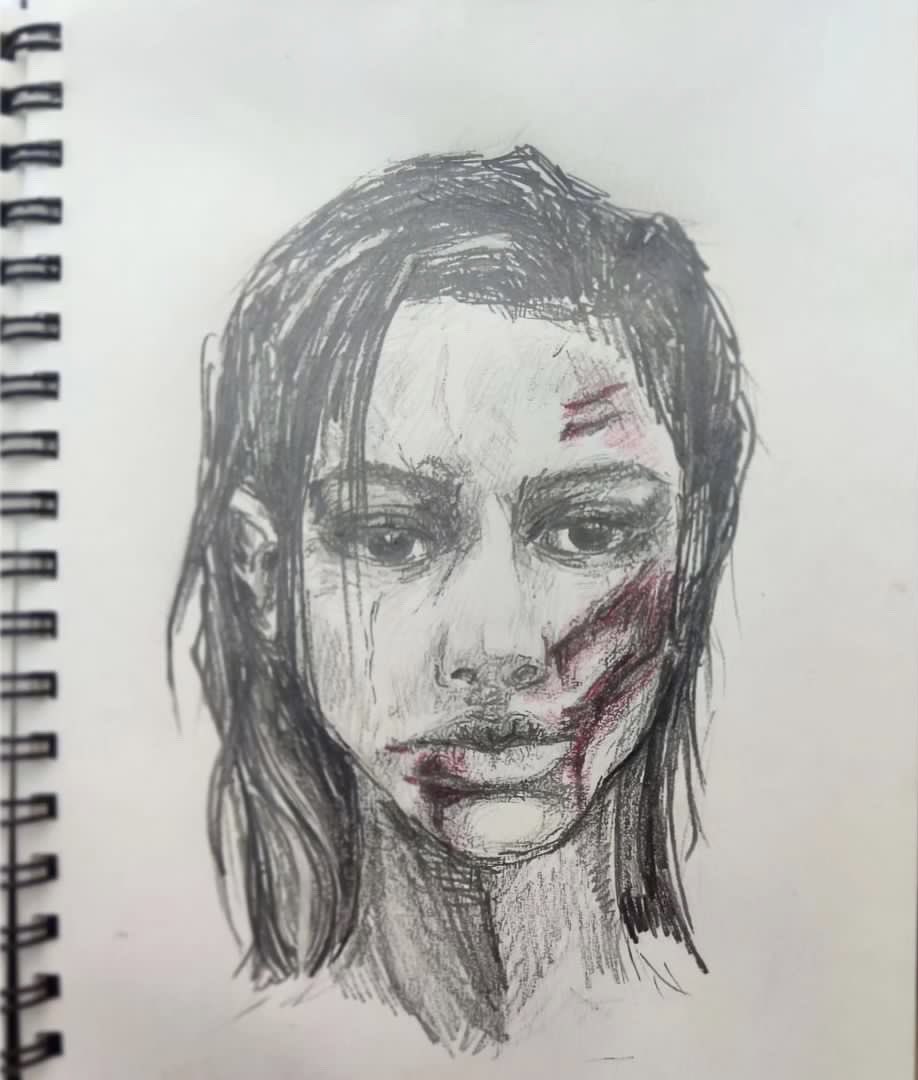 PVBrett's tweet photo. Fan favorite Wonda Cutter shows her demon scars in these wonderful pencil illustrations by artist Kat Black. #demoncycle #petervbrett #wardedman #pencildrawing #illustration #wondacutter https://t.co/DJ9fLZqlks