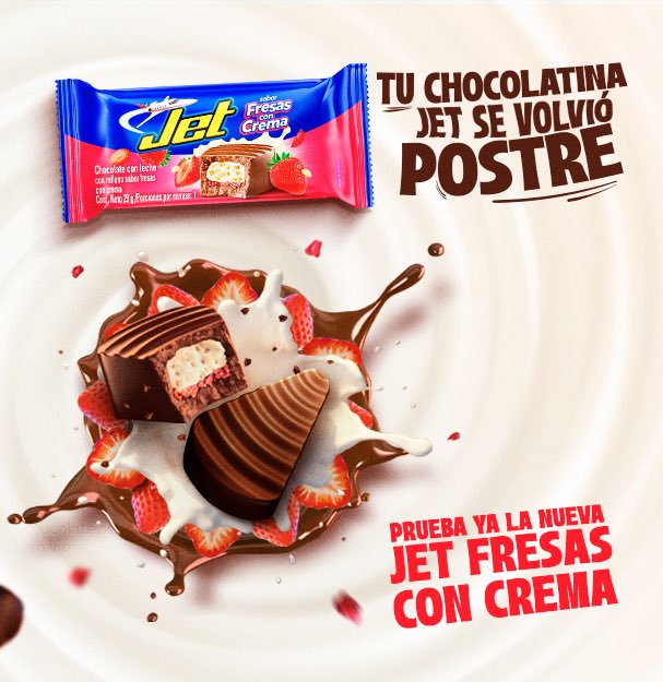 chocolatesjet's tweet photo. ¿Listos para probarla? 🤤 Esta mezcla deli de crema, trozos de fresa, pedacitos de galleta y el inigualable chocolate Jet te encantará. 🍓🍫

#chocolatesjet #jetfresasconcrema https://t.co/MQQV8N3C1p