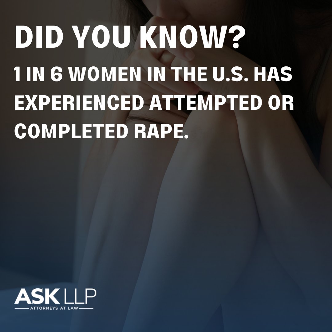 ASK_LLP's tweet photo. According to this study by RAINN, an alarming amount of women in the United States have had experience with sexual assault. Let us navigate the legal system while you focus on healing. #askllp #asklawyersforjustice https://t.co/tmmP46e1xC