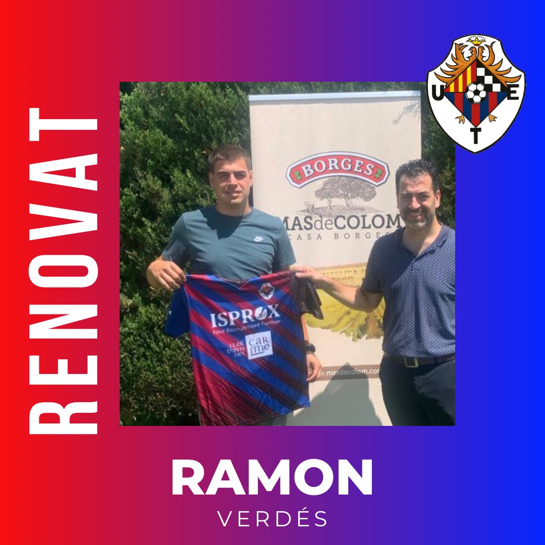 UETarrega's tweet photo. ‼️📣COMUNICAT OFICIAL 📣‼️
Ramon Verdés renova una temporada més per la Unió Esportiva Tàrrega. Un altre targarí format a la base de futbol de la ciutat que seguirà defensant els colors blaugrana en el centre del camp de l’equip per cinquena temporada. https://t.co/txe1nVnj1e