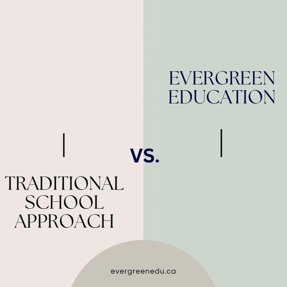 EvergreenEdPtbo's tweet photo. Swipe through to see what is different about us and the traditional school. 🌿 https://t.co/73YwbduqKN