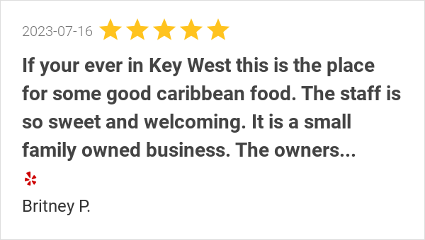 pepperpotkw's tweet photo. New 5.0-star Review: "If your ever in Key West this is the place for some good caribbean food. The staff is so... https://t.co/B8wIoz8wsG