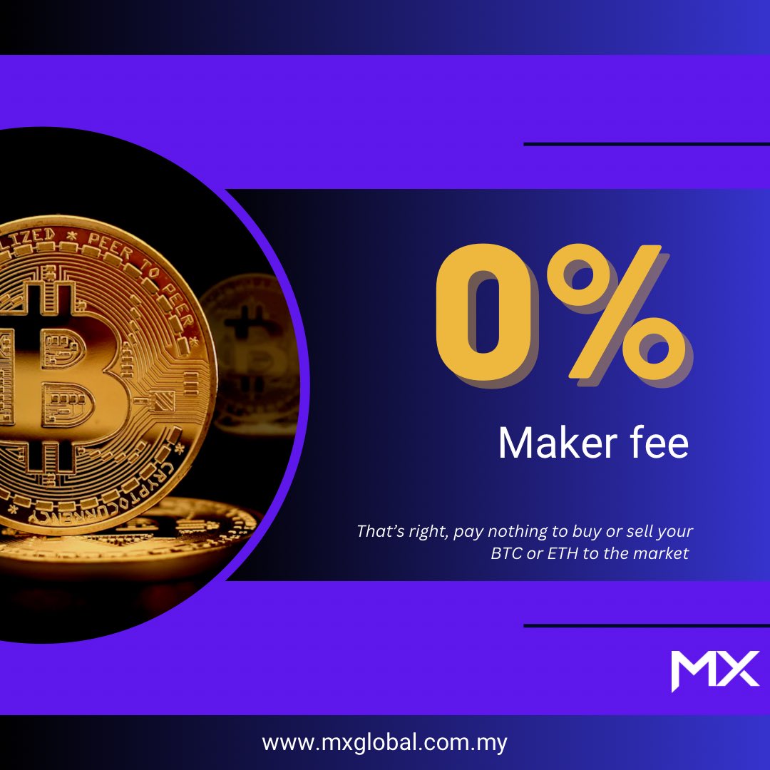 mxglobalmy's tweet photo. Did you know the maker fees are ZERO % on @mxglobalmy ? Download MX 🍎 or 🤖 app today and spend nothing to sell to or buy from the market!

#crypto #bitcoin #ethereum #malaysia #dax #doitlegit #practicesafeCEX https://t.co/lwhkc0k3Hr