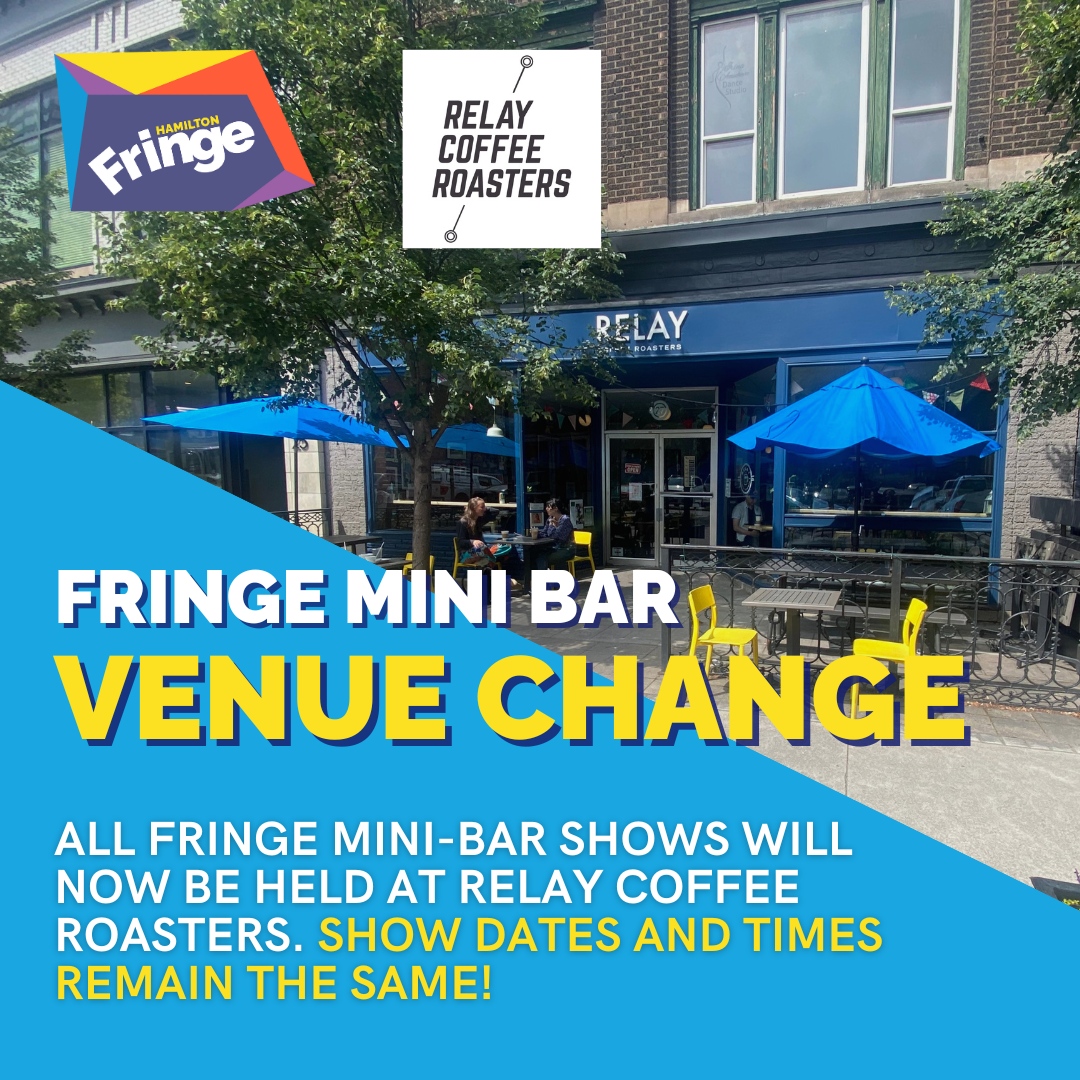 The Fringe Mini Bar Series venue has changed! 

All Fringe Mini-Bar shows will now be held at Relay Coffee Roasters (27 King William St). Show dates and timings will remain the same, and all ticket-holders have been notified of the venue change by email. Thanks <a href="/RelayCoffee/">RELAY COFFEE</a> !