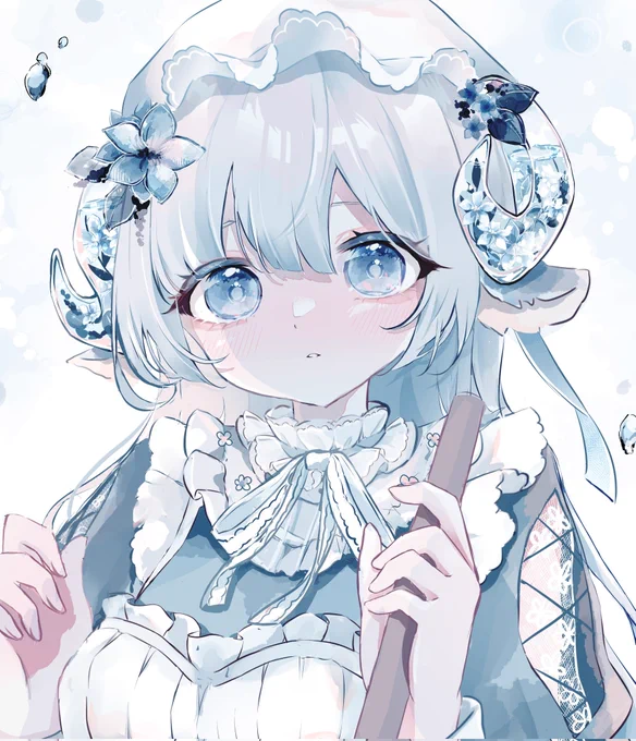 #青い画像で涼を感じよう ハーバリウムちゃん