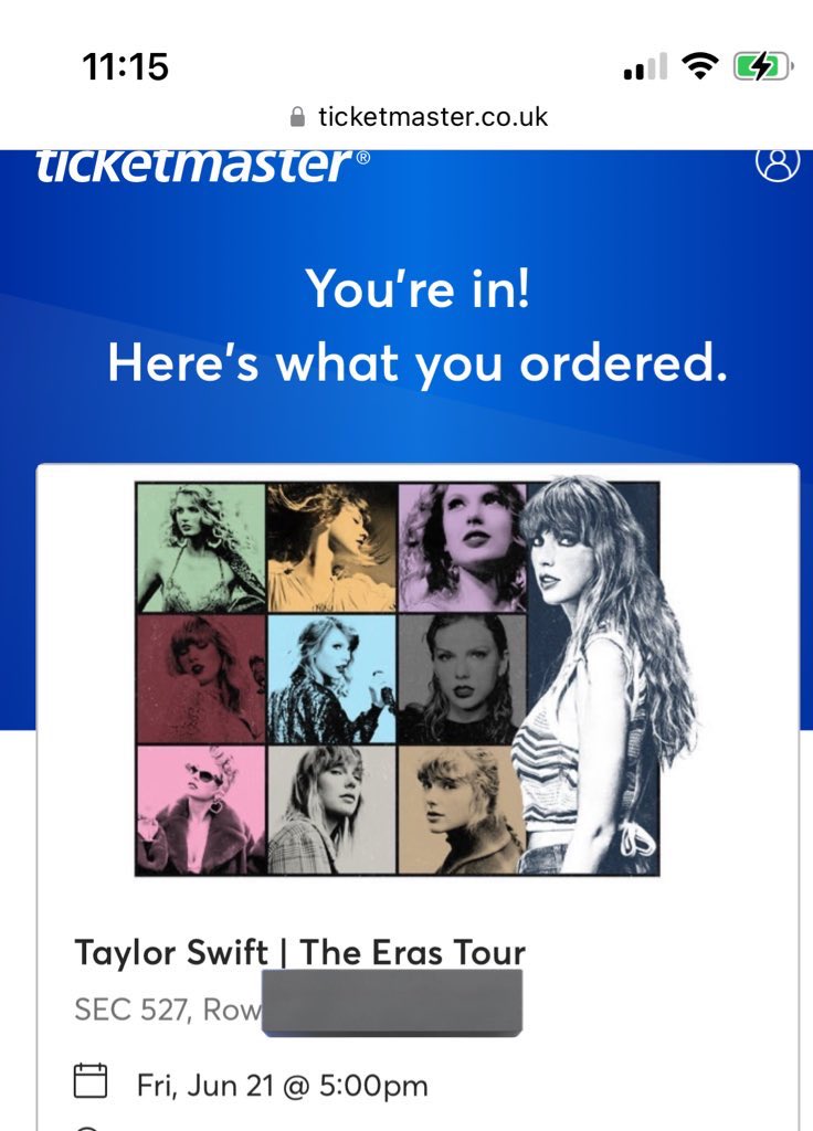 aurorahwi's tweet photo. my 100% ticket streak continues 🎉 #ErasTour https://t.co/Sbg3JRzUjB