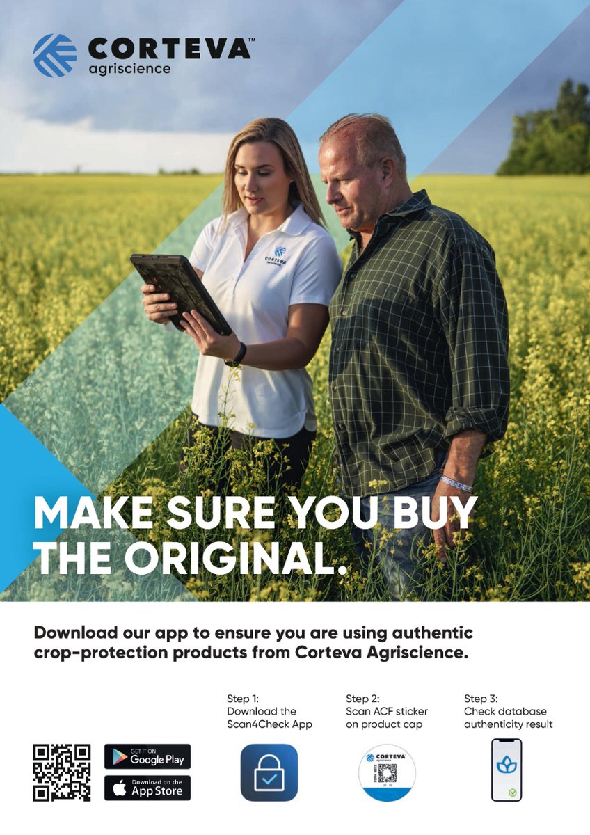 ClaraSerrano101's tweet photo. Great news! Corteva is working to protect stakeholders from the threat of illegal counterfeit crop protection products with our latest initiative introducing anticounterfeit packaging technology to several countries, including Bulgaria and Turkey. #GrowRight https://t.co/SdQ1tQckDl
