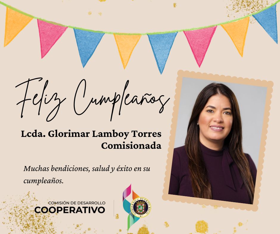 CDCOOPPR's tweet photo. ¡Felicidades en su cumpleaños Lcda. @prcomicdcoop! Mucha salud y bendiciones le desean sus compañeros de la @CDCOOPPR. #somoscdcoop https://t.co/RhUytZRP51
