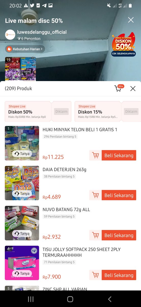 cek_pin_ya's tweet photo. Toko live kebutuhan rumah tangga, dapur, kamar mandi, sabun dll
https://t.co/zAZCfLhRVc
Udah 2x belanja disini, gercep 👍👍 lengkap jugaa https://t.co/qEFsVwvITu