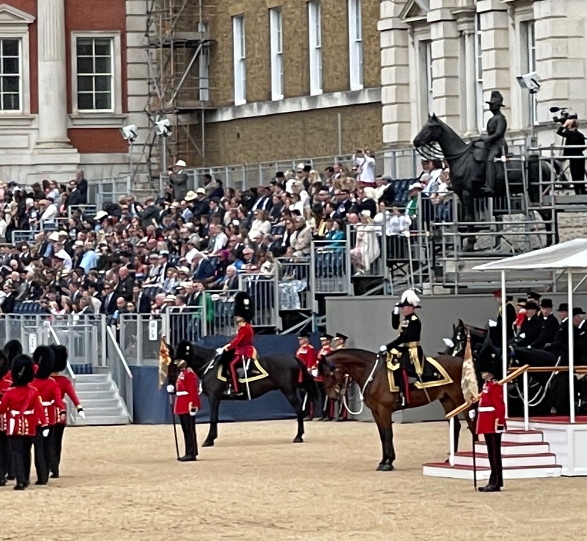 Enjoy watching the long held ceremony of #troopingthecolour in #London Amazing precision in this performance of the Troops and horses.