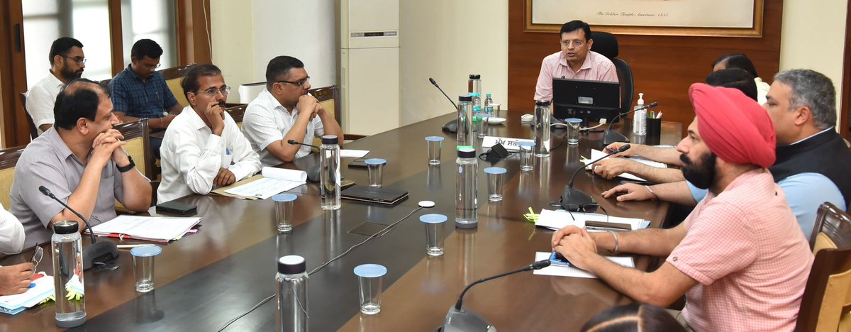 Chief Secretary Punjab (@cspunjab) on Twitter photo Following the instructions of the CM <a href="/BhagwantMann/">Bhagwant Mann</a> to normalize the situation & provide relief to the affected people, reviewed the current situation in the flood-affected areas in a meeting with Secretaries and DCs. CM has already released Rs. 10 Cr for clean drinking water Following the instructions of the CM <a href="/BhagwantMann/">Bhagwant Mann</a> to normalize the situation & provide relief to the affected people, reviewed the current situation in the flood-affected areas in a meeting with Secretaries and DCs. CM has already released Rs. 10 Cr for clean drinking water
