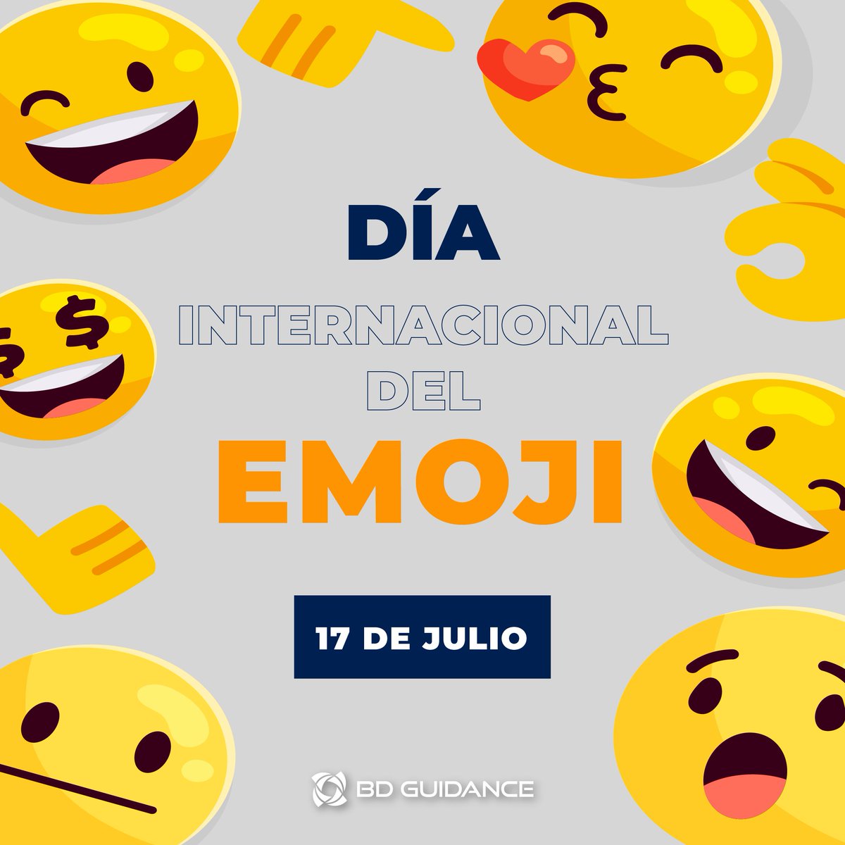 BDGuidance's tweet photo. ¿Qué sería de nuestras conversaciones sin los emojis? 🤩💕 

Estas expresivas figuras se han convertido en una parte fundamental de nuestra comunicación digital, agregando diversión y emotividad a nuestras conversaciones.  📲🌍💬 

¡Feliz Día Internacional del Emoji! 🎉🥳 https://t.co/5tn6HpodgK