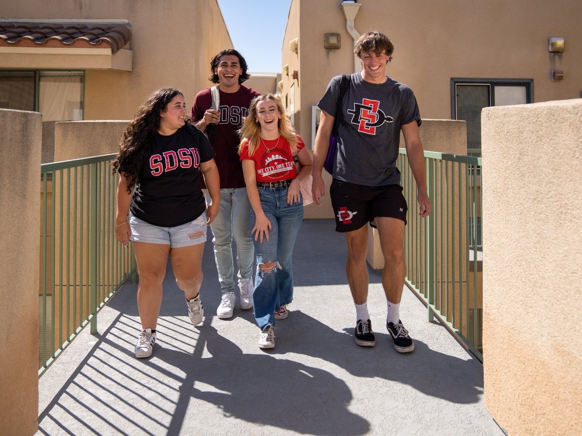 SDSUAdmissions's tweet photo. One more month until first-year student move-in day!😊 Keep an eye out for emails from SDSU housing! First-year students will receive an email with assigned move-in dates, check-in times, roommate information, and instructions for arrival. Visit https://t.co/DsBbO6a6S2 for more! https://t.co/PcC9wuSn7C